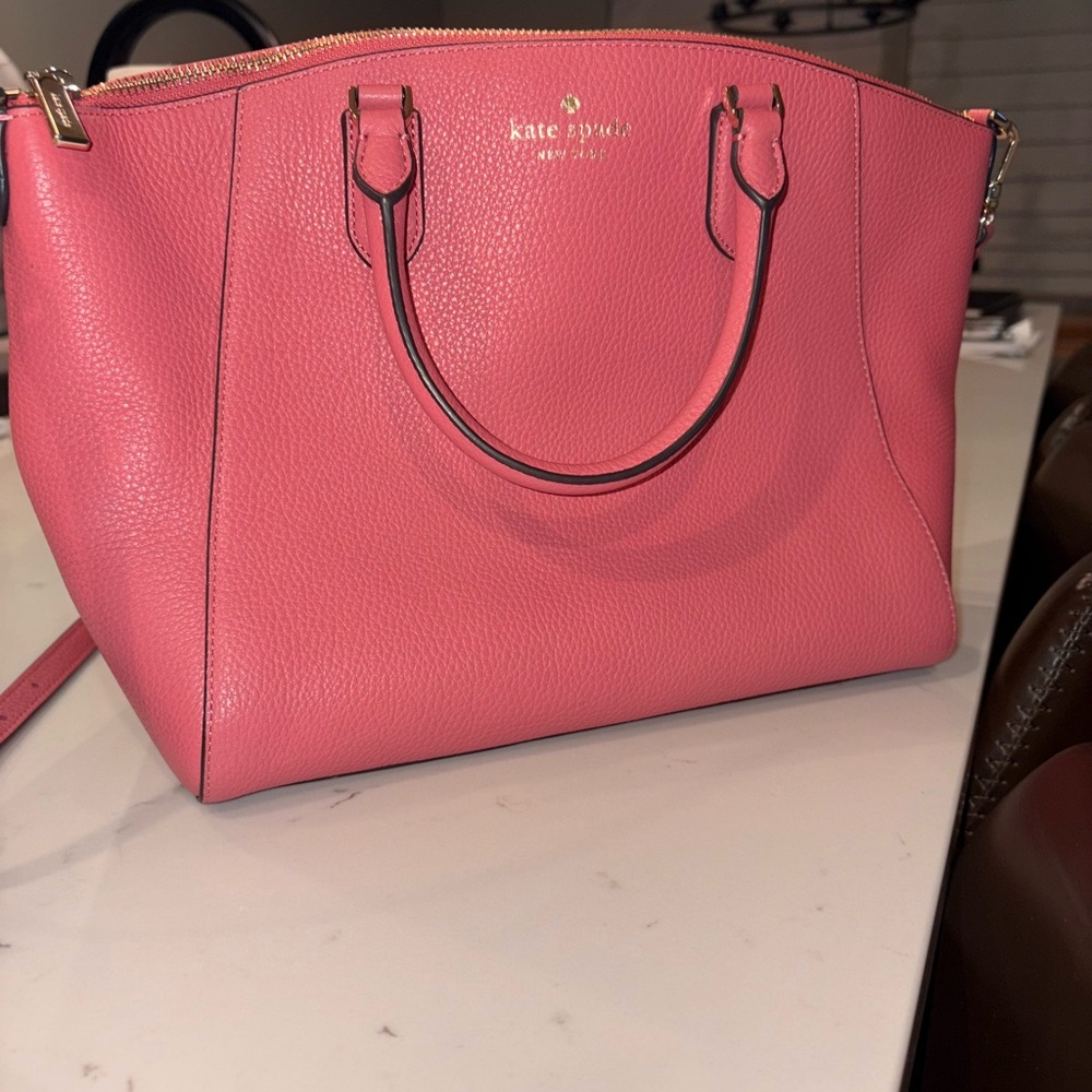 Kate Spade Coral Pink Satchel Bag - Picture 2 of 5